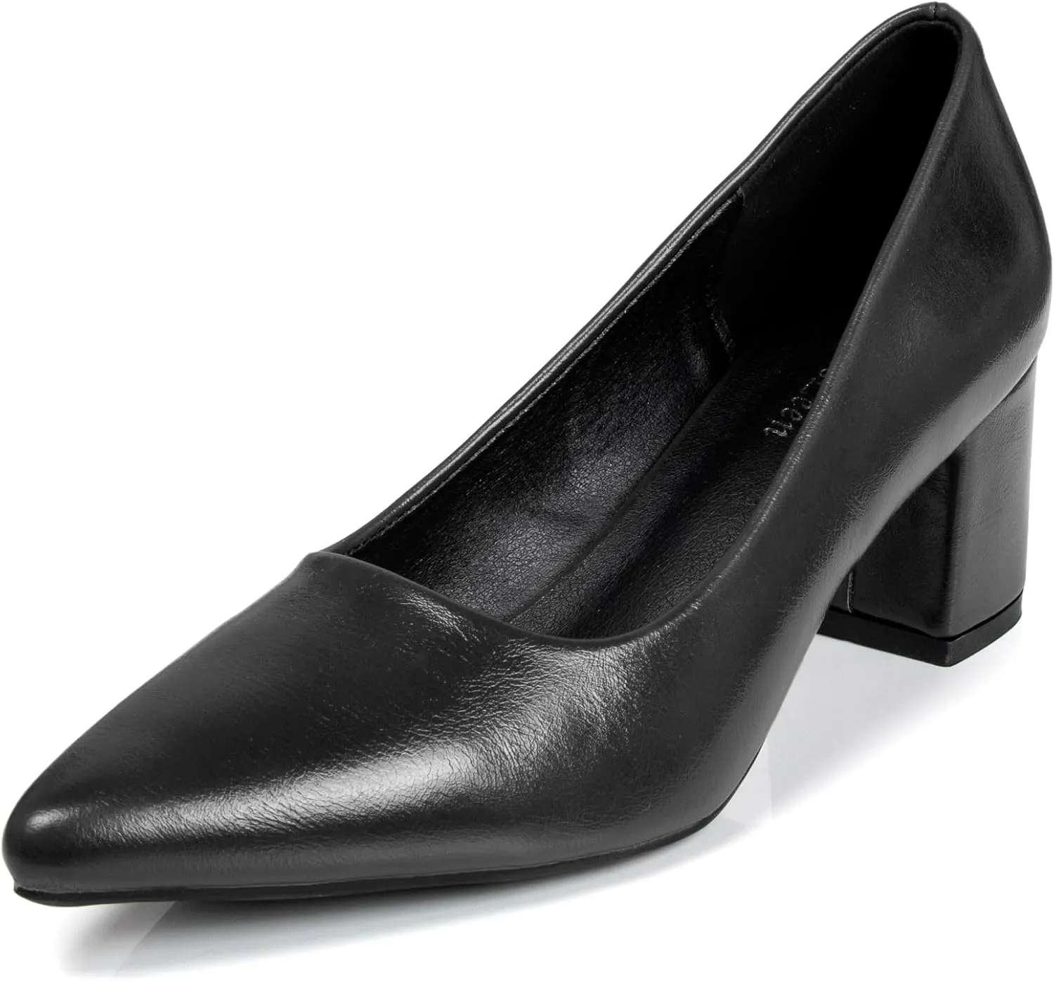 Women's Closed Pointed Toe Work Dress Pumps Low Chunky Patent Leather Office Heels for Women Zebra Pattern Suede Wedding Party Daily Comfy Pump Shoes Slip On 2.36 Inch
