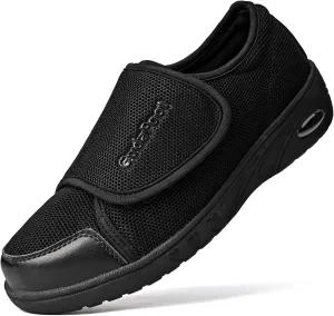 Women's Diabetic Shoes Easy Put on with Adjustable Lightweight for Edema Plantar Fasciitis Bunions Arthritis Neuropathy Wide Width Swollen Feet Bottom Fattening and Widening Elderly Shoes