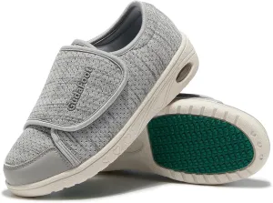 Women's Diabetic Shoes Easy Put on with Adjustable Lightweight for Edema Plantar Fasciitis Bunions Arthritis Neuropathy Wide Width Swollen Feet Bottom Fattening and Widening Elderly Shoes