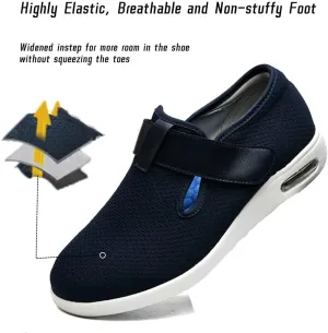 Women's Diabetic Shoes Wide Width Adjustable Closure Edema Walking Shoes for Elderly Neuropathy Swollen Feet Arthritis Indoor Outdoor