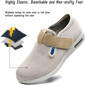 Women's Diabetic Shoes Wide Width Adjustable Closure Edema Walking Shoes for Elderly Neuropathy Swollen Feet Arthritis Indoor Outdoor