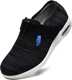Women's Diabetic Shoes Wide Width Adjustable Closure Edema Walking Shoes for Elderly Neuropathy Swollen Feet Arthritis Indoor Outdoor