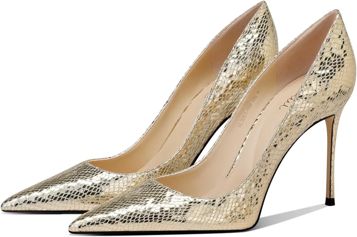 Women's High Heel Pumps Elegant Stiletto Heels with Cushioned Insole for Party and Office Comfortable Slip-On Design Ideal for Formal and Casual Occasions