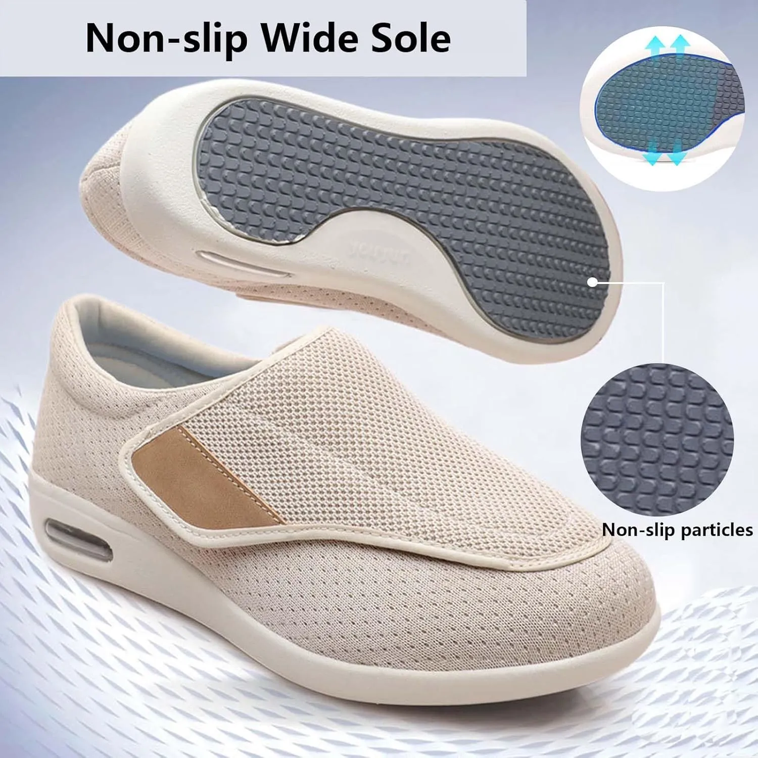 Women's Men Diabetic Shoes,with Removable Memory Foam Insoles Lightweight for Seniors Swollen Feet