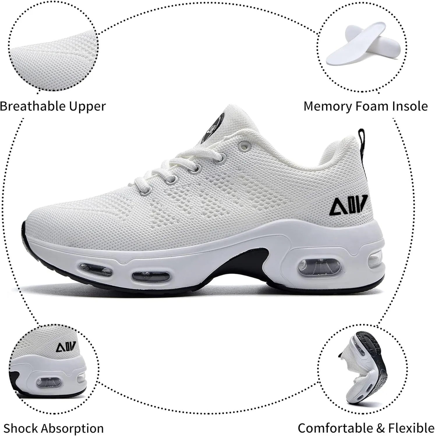 Womens Running Shoes Walking Tennis Gym Fashion Sneakers Athletic Casual Comfortable Breathable Jogging Shoe US Size 5.5-11