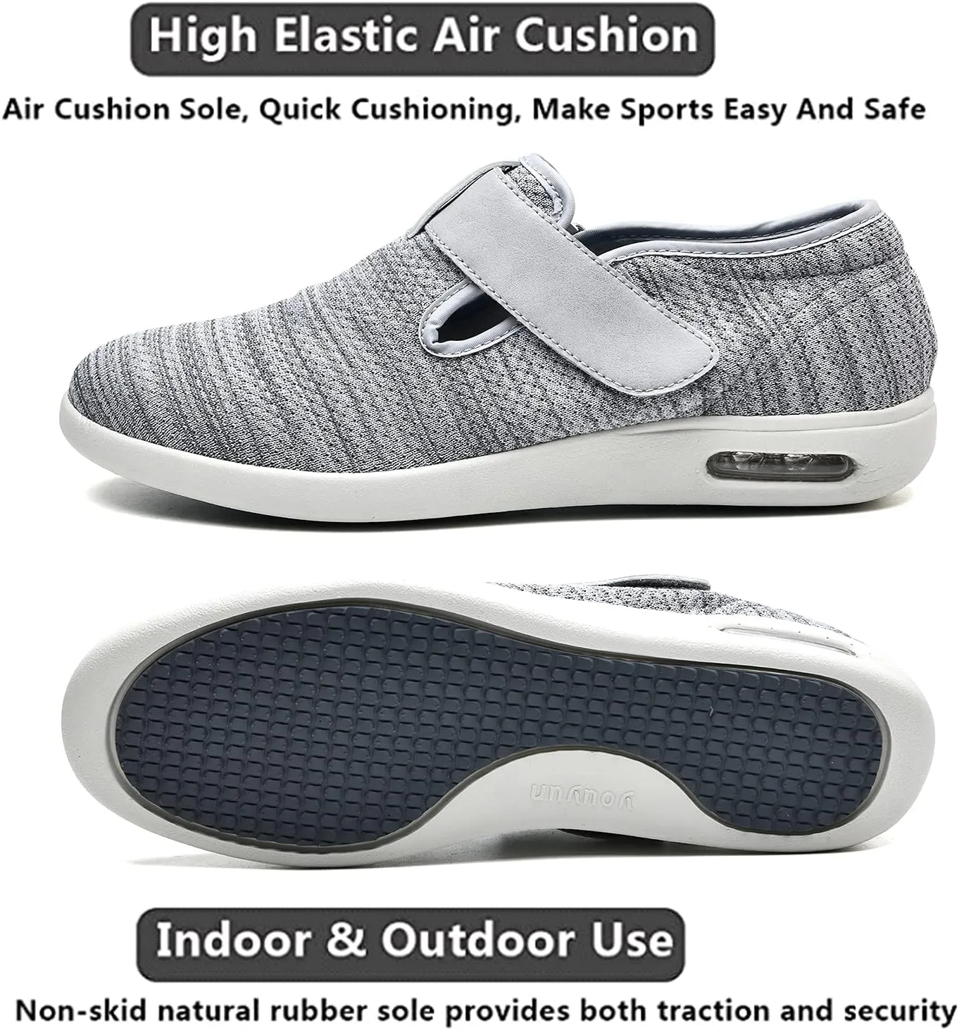 Womens Wide Width Diabetic Shoes with Adjustable Closure Lightweight Breathable for Diabetic Edema Plantar Fasciitis Bunions Arthritis Elderly Swollen Feet