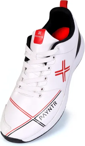 X Rubber Stud (White & Black) Cricket Shoes - 2023