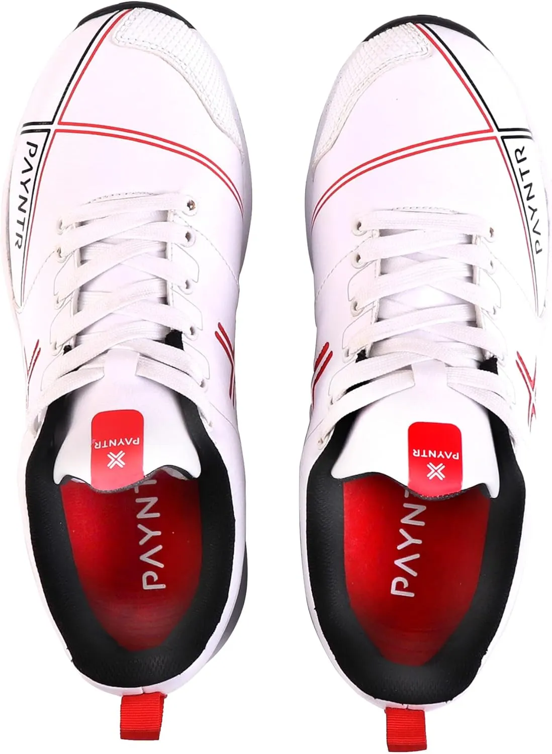 X Rubber Stud (White & Black) Cricket Shoes - 2023