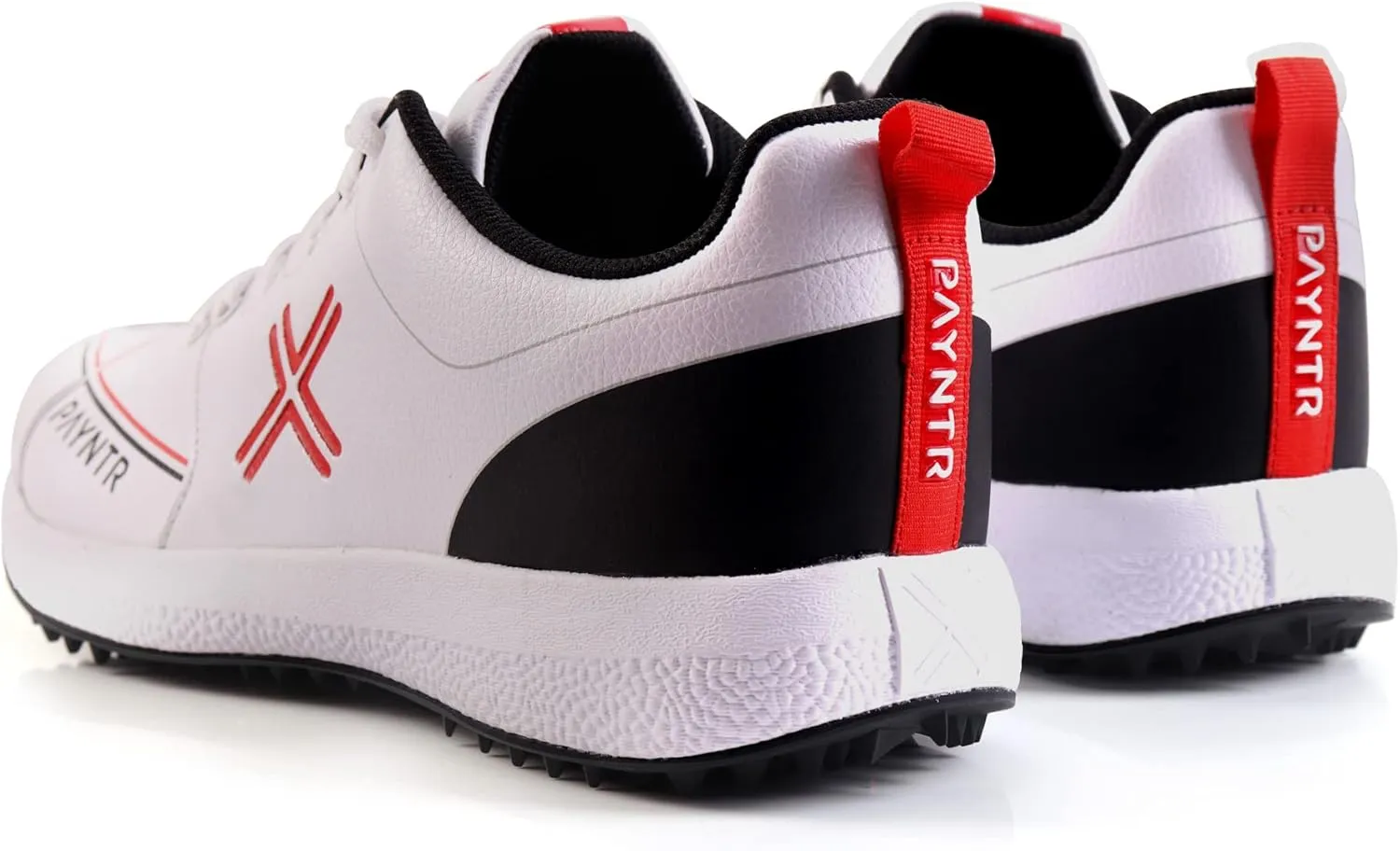 X Rubber Stud (White & Black) Cricket Shoes - 2023