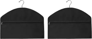 YELAIYEHAO 2 pcs Hanger Diversion Safe Hidden Pocket Safe, Fits Under Hanging Clothes with Pocket to Hide Valuables (middle, black)