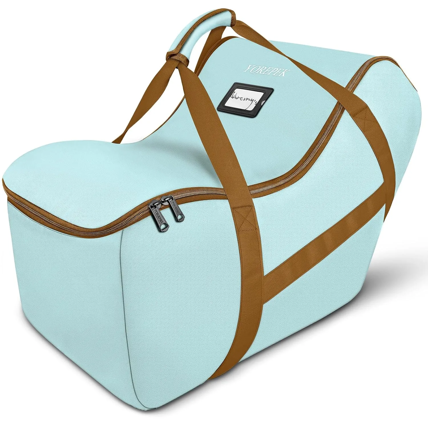 YOREPEK Car Seat Travel Bag for Airplane Compatible with Uppababy Mesa and Base, Fits for Chicco Keyfit 30 and Base,Padded Car Seat Carrier for Airport, Car Seat Gate Check Bag, Light Cyan