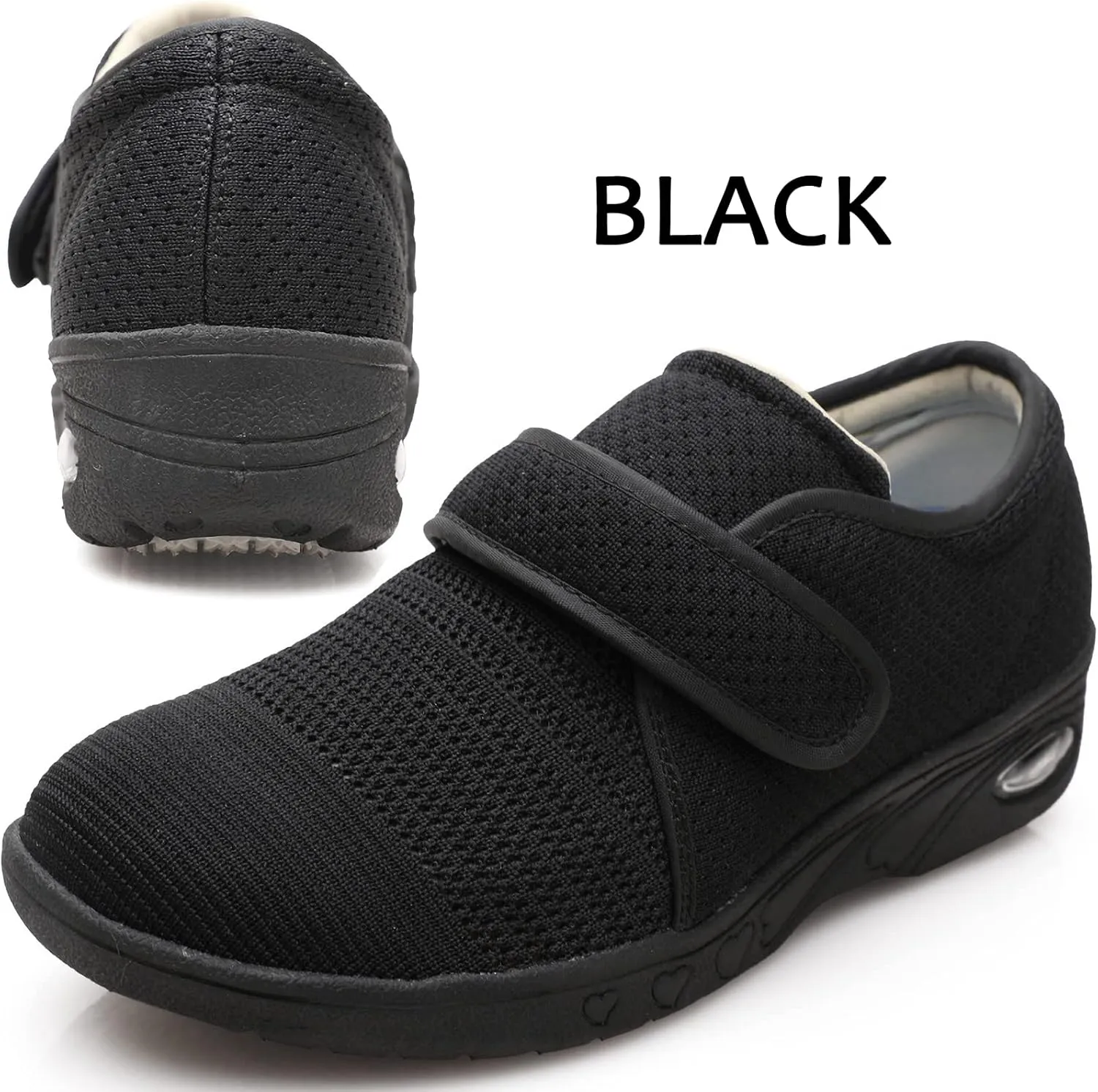 youyun Women's Diabetic Shoes Width X-Wide Shoe for Elderly Women Adjustable Closure Breathable Lightweight Non Slip for Swollen Feet Edema Widening Walking Shoes