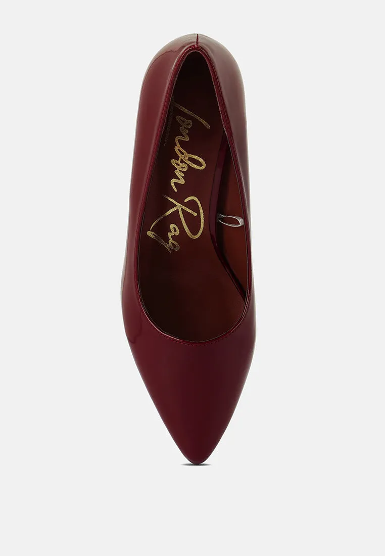 Zaila Metallic Accent Block Heel Pumps By Ruw