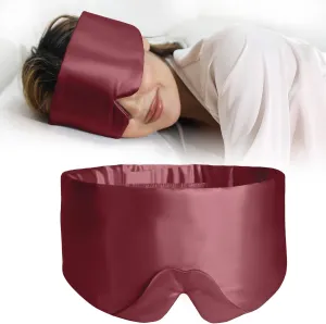 ZIMASILK 100% 22 Momme Mulberry Silk Sleep Mask - Full Silk Filled, Ultra-Soft & Breathable, Face-Hugging Total Blackout Eye Cover for Sleeping (Burgundy)
