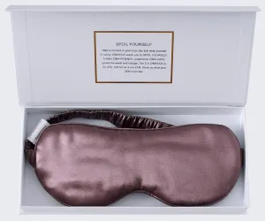 ZIMASILK Adjustable 100% 22 Momme Mulberry Silk Sleep Mask for Sleeping, Filled with Premium Mulberry Silk, Softest & Breathable Eye Sleeping Mask (Gray Purple)